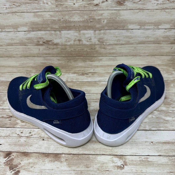Nike SB Air Max Janoski 2 Navy Blue Seahawks Skateboarding Sneakers Men's Size 9 - Picture 6 of 9